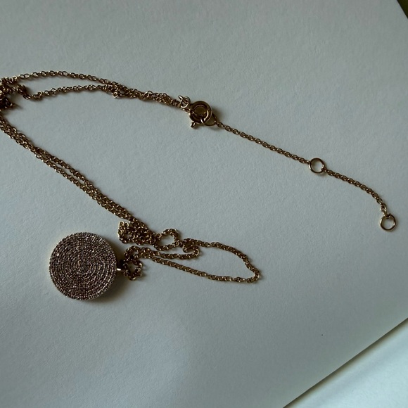 14k gold boutique ROUND DIAMOND NECKLACE - Picture 6 of 6